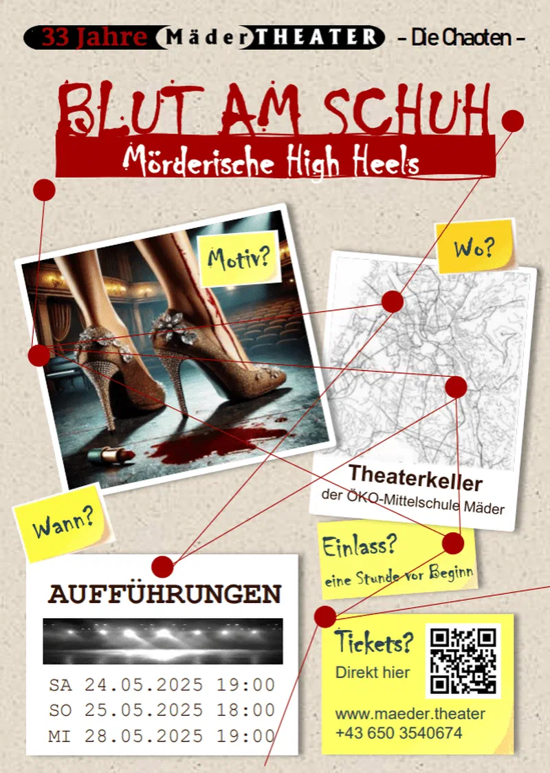 Flyer Blut am Schuh – Mörderische High Heels