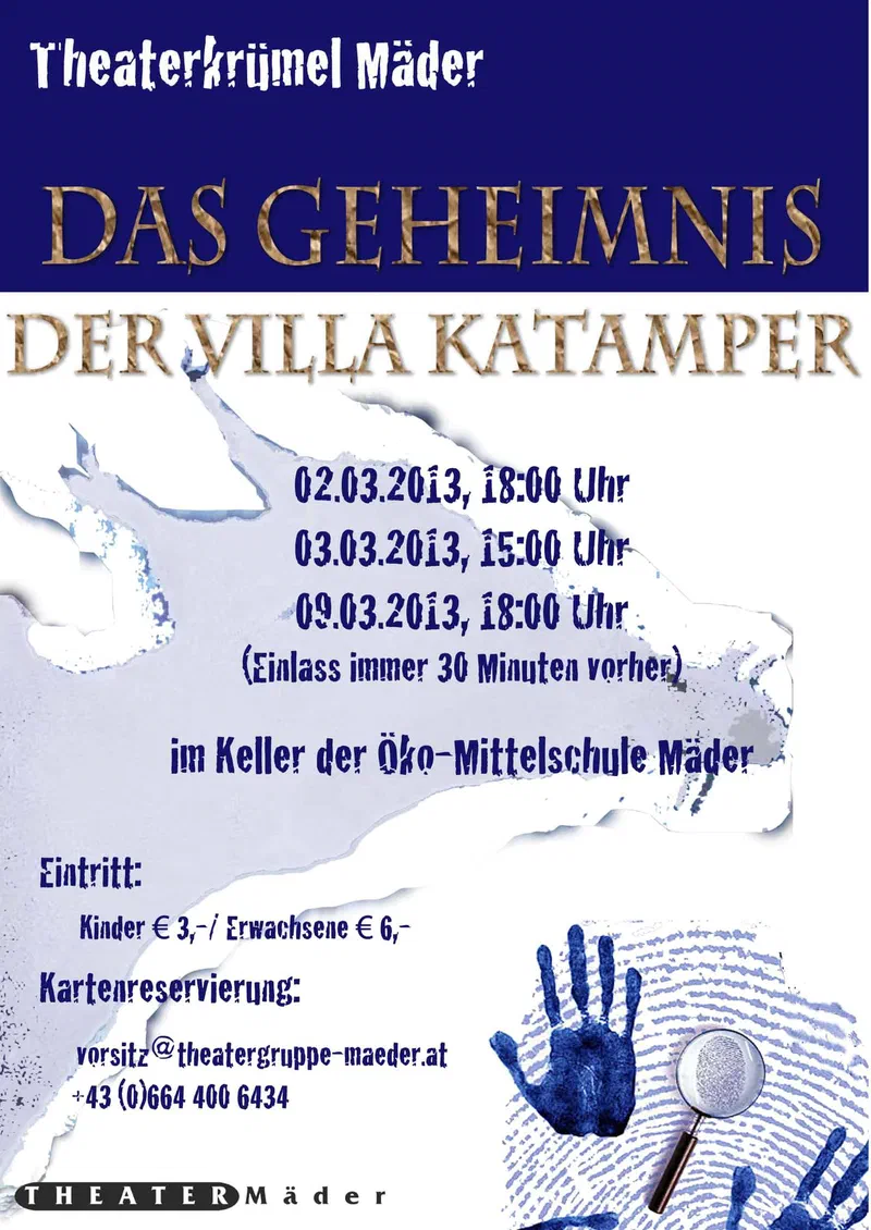 Flyer Das Geheimnis der Villa Katamper